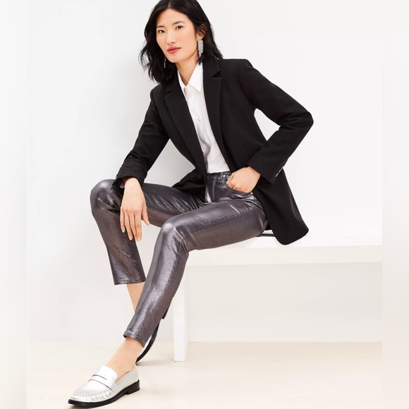 NWT Brushed Herringbone Long Modern Blazer Size 4 petite - Picture 4 of 6